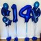 40 Inch Navy Blue 14 Number Balloons – Giant Jumbo Foil Mylar Helium Number Balloons for 14th Birthday, Anniversary, or Party Decorations (Navy Blue 14)